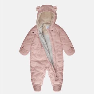 Like Brand new 7am Enfant baby snowsuit. Size 6-12 months. Color: Dusty rose
